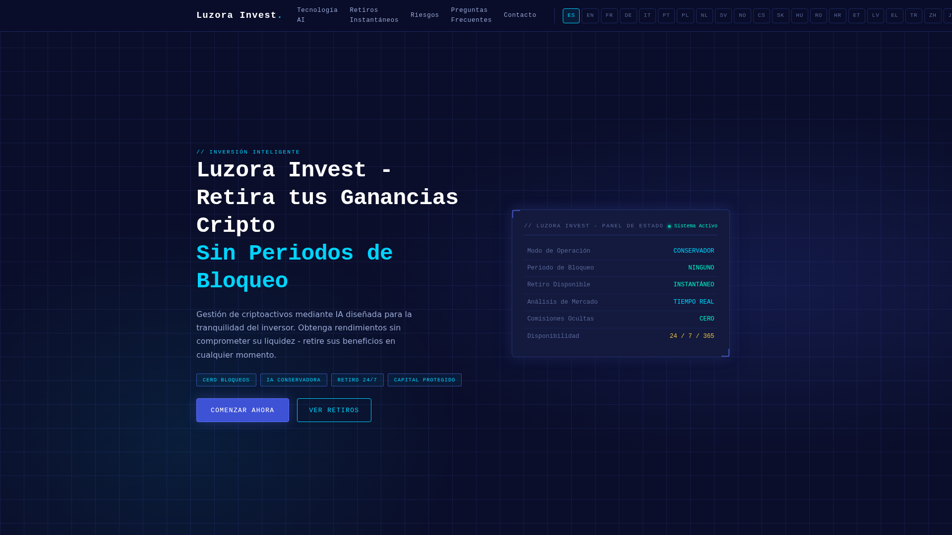 Screenshot of luzorainvest.net