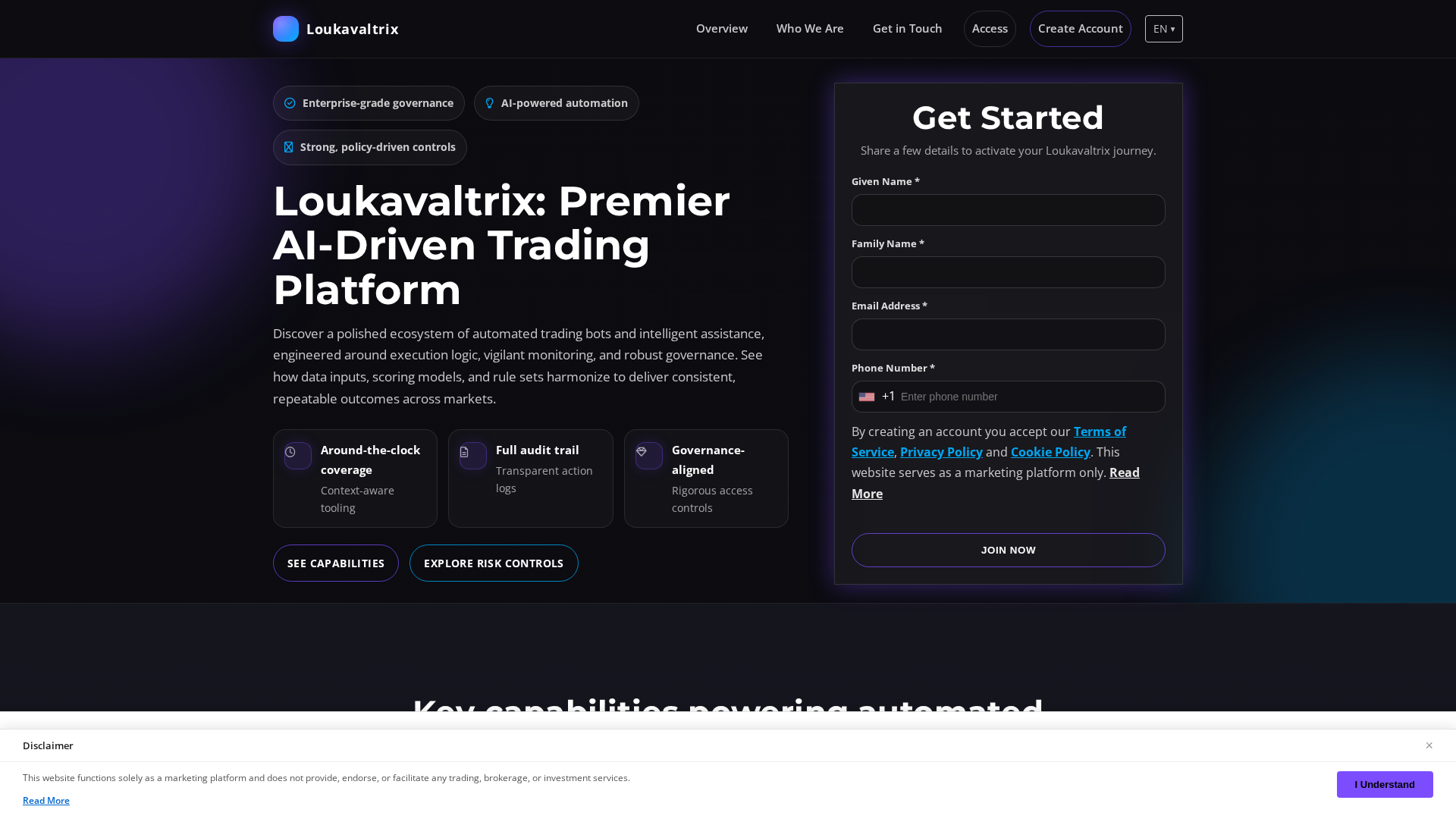 Screenshot of loukavaltrixsolution.com
