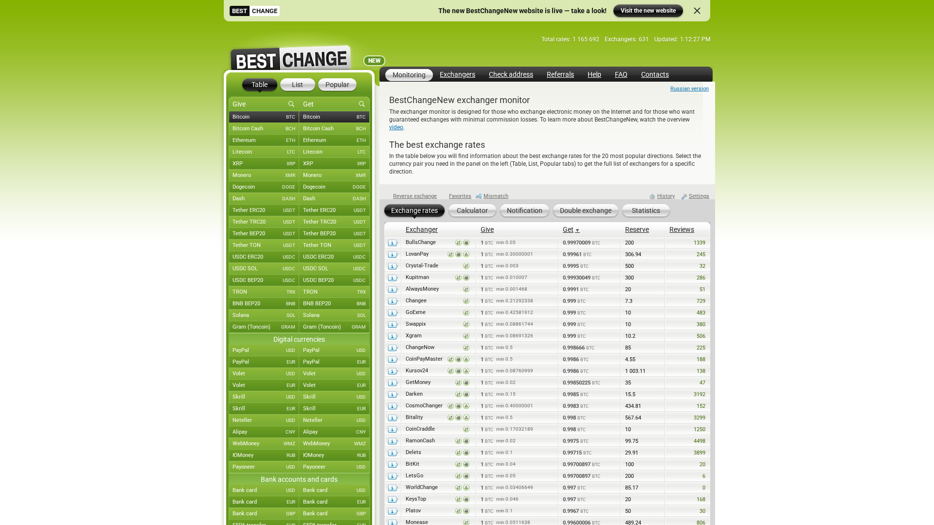 Screenshot of bestechenge.info