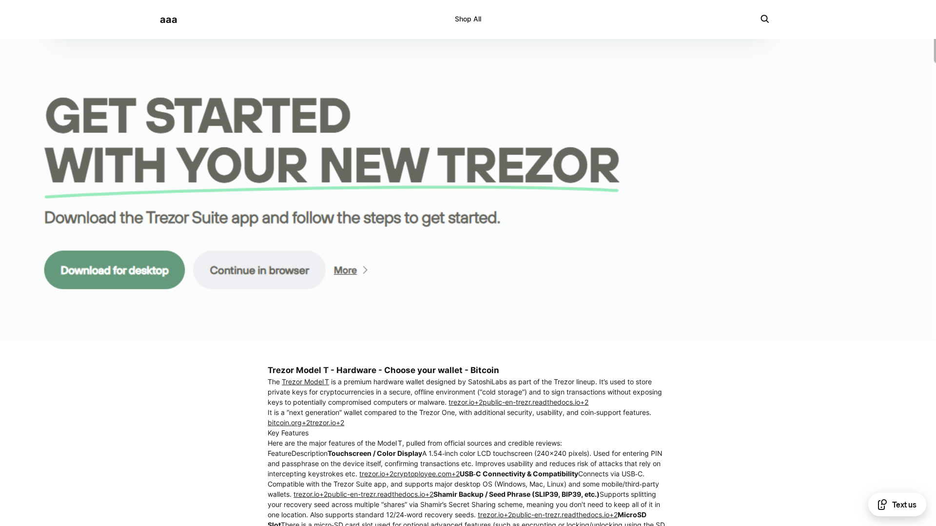 Screenshot of trezoewallethardware-easd.square.site