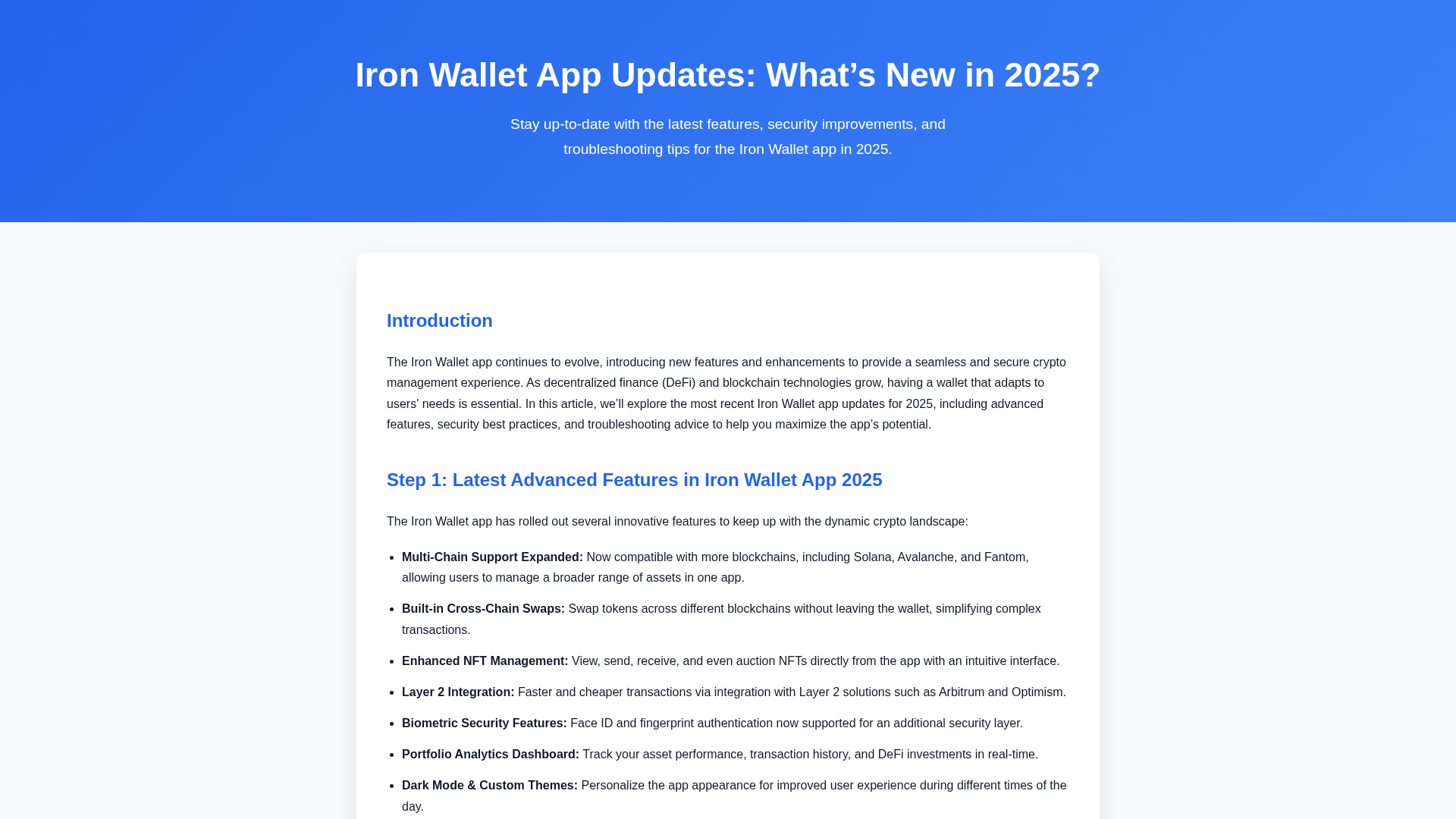 Screenshot of explore-iron-wallet-app.pages.dev