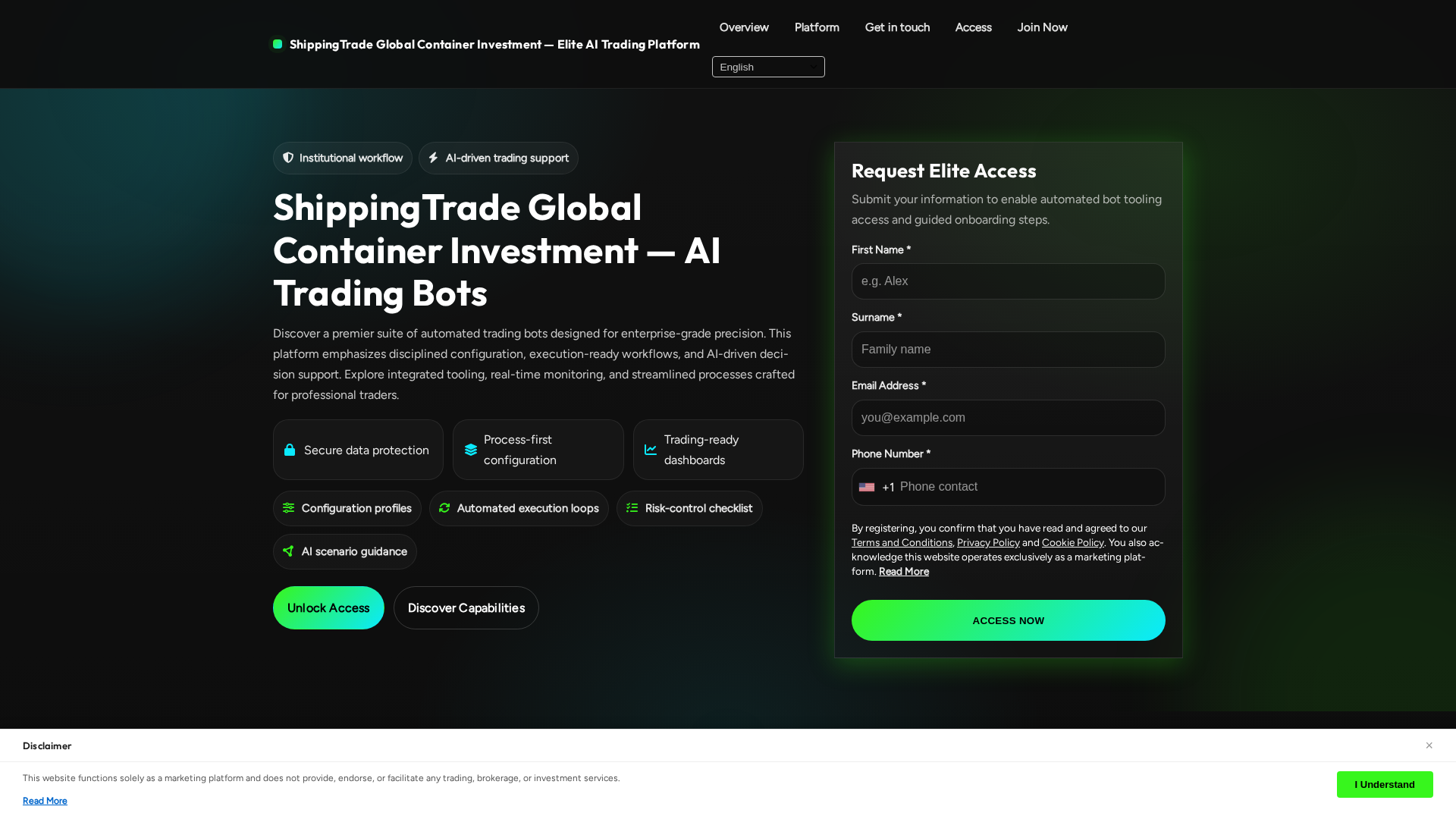 Screenshot of shippingtradeglobalcontainerinvestment.click