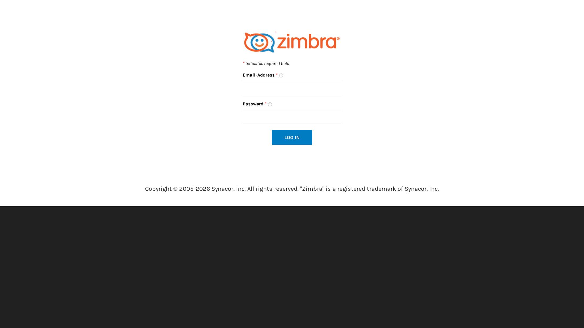 Screenshot of mail-zimbra-synacor.weebly.com