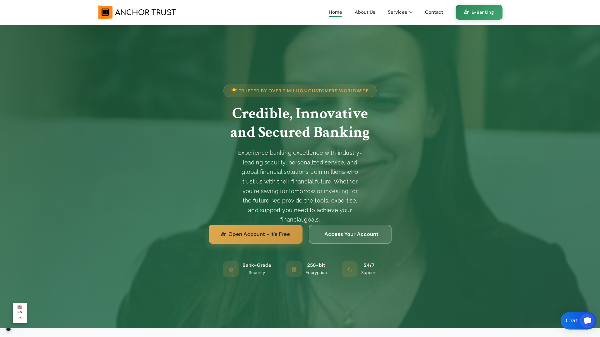 Screenshot of anchor-trustbnk.com