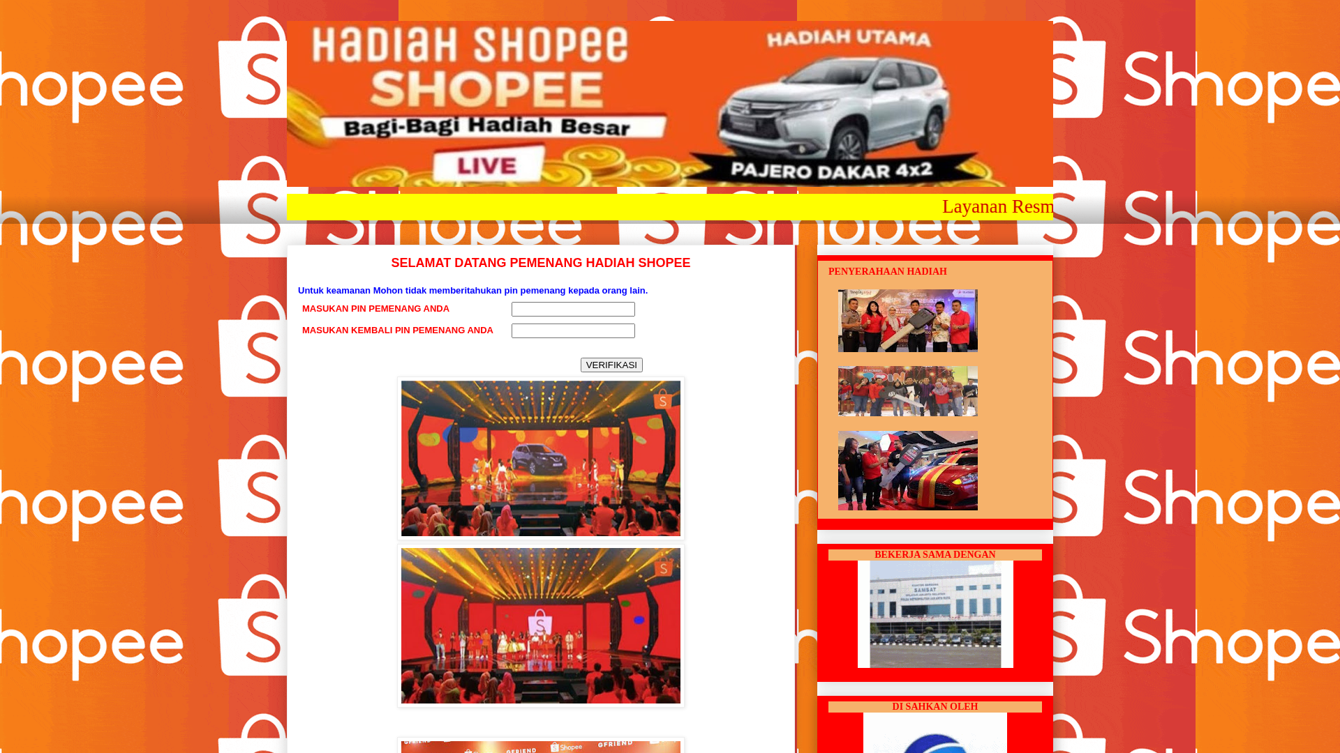 Screenshot of www.undianshopee115.blogspot.com