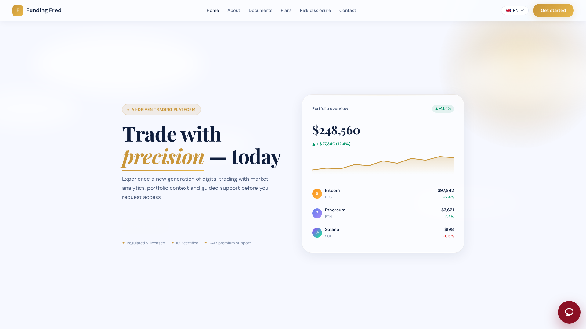 Screenshot of funding-fred.com
