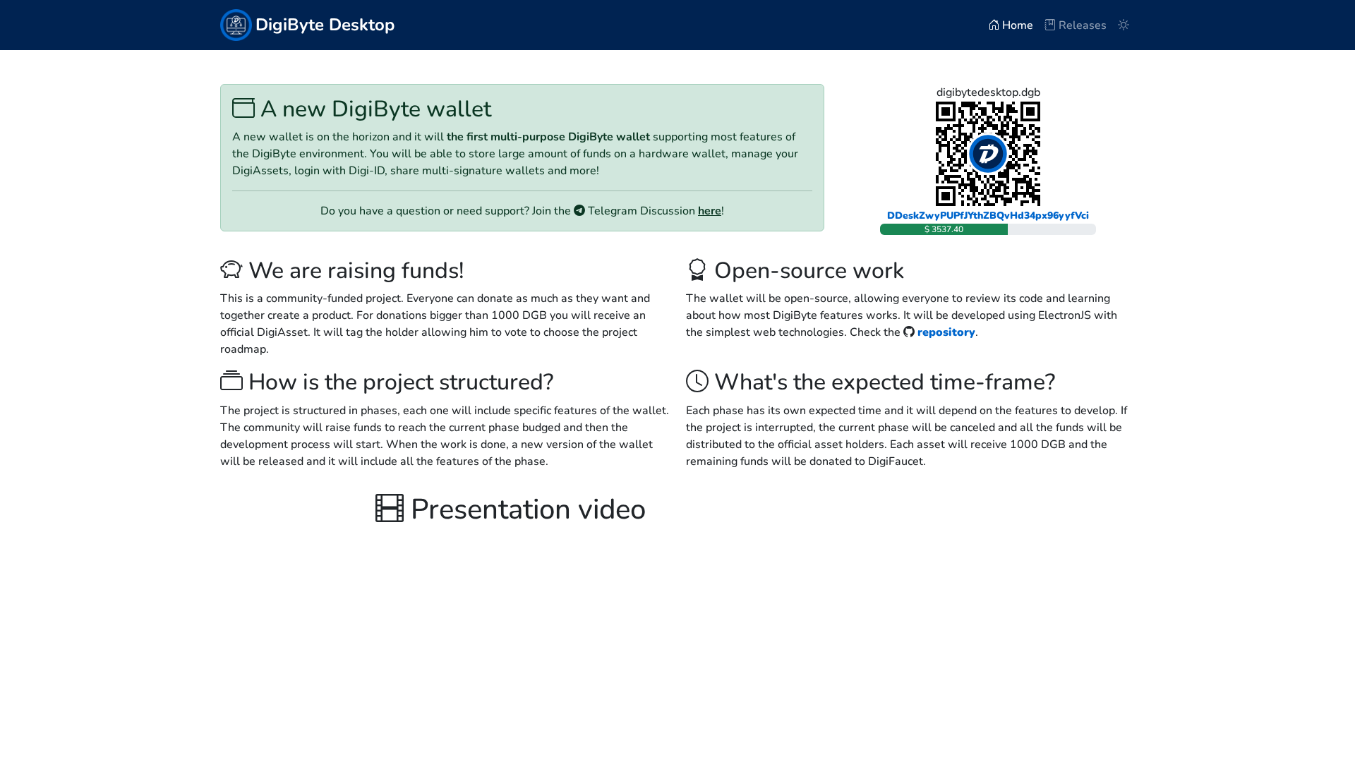 Screenshot of digibytedesktop.org