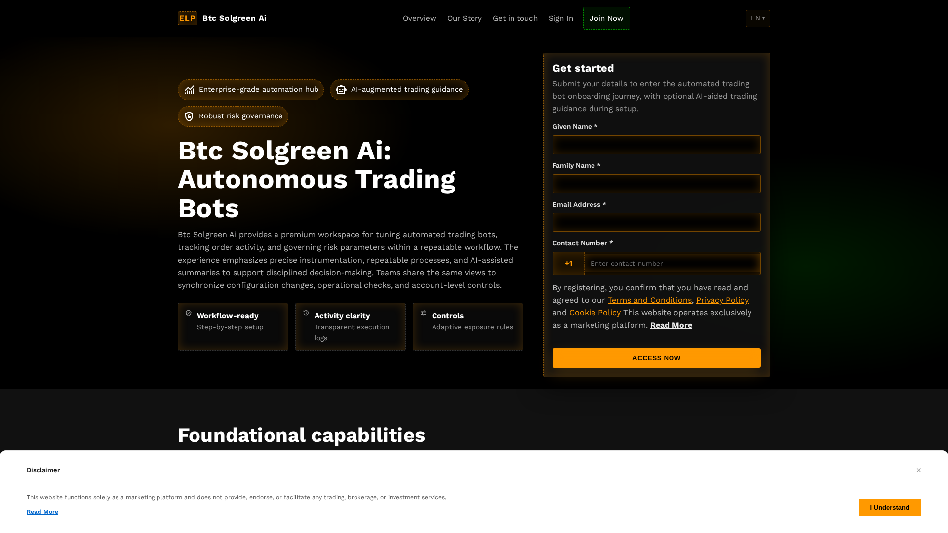 Screenshot of btcsolgreenaitech.digital