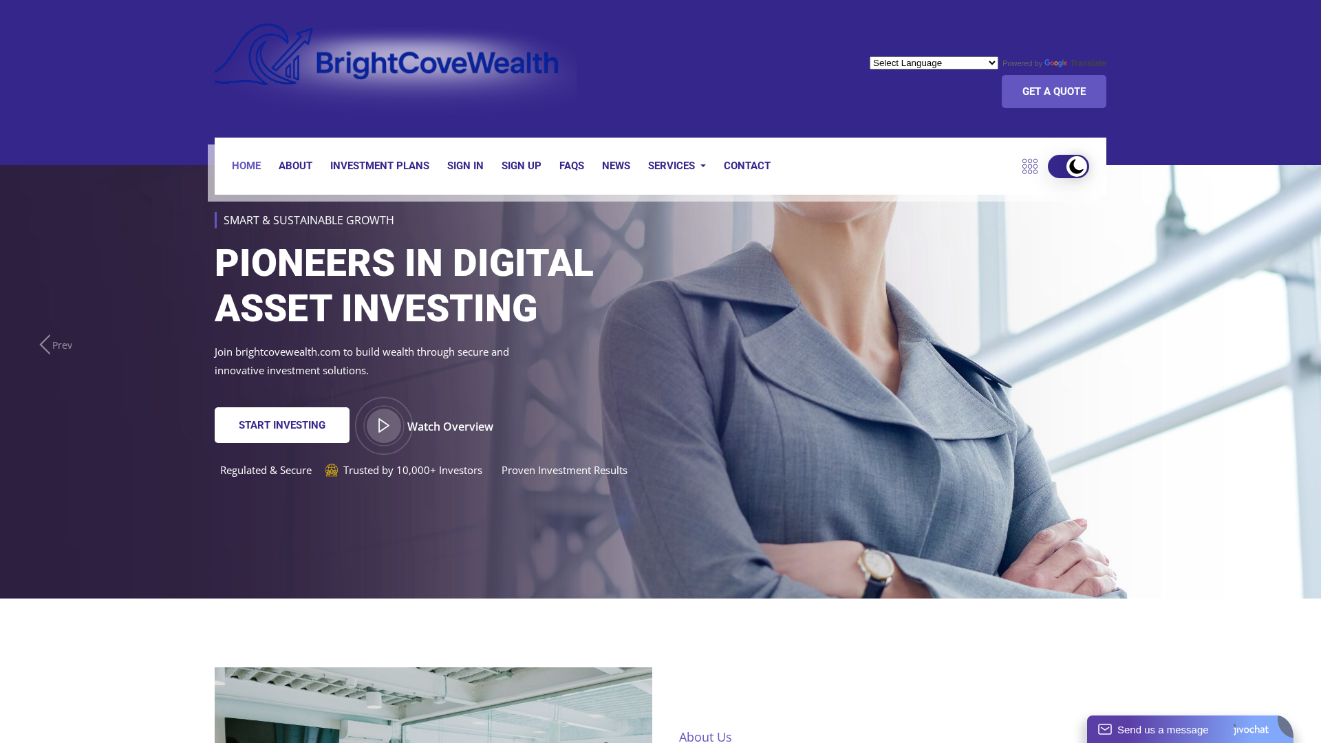 Screenshot of brightcovewealth.com