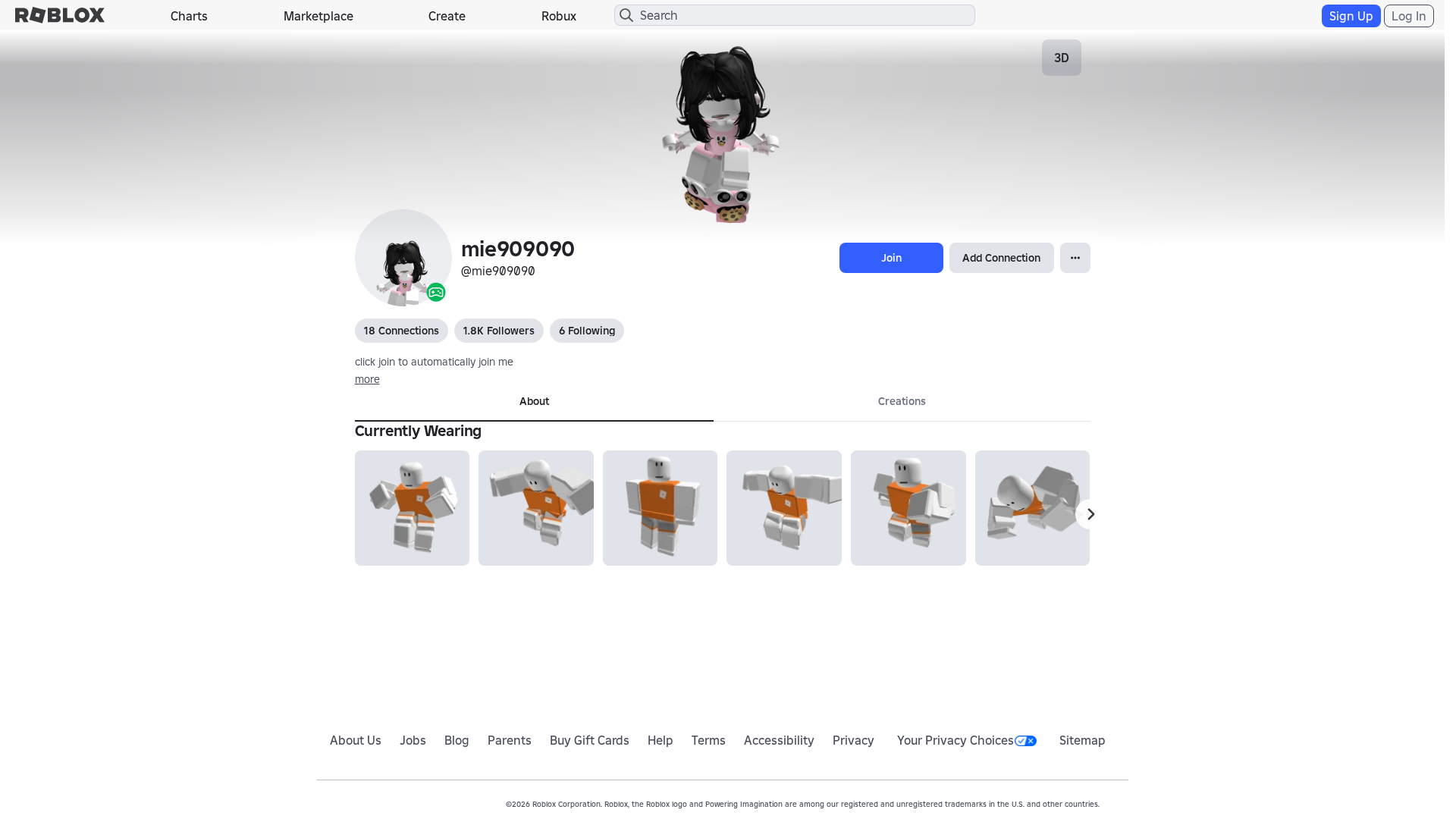 Screenshot of www.roblox.com.mu