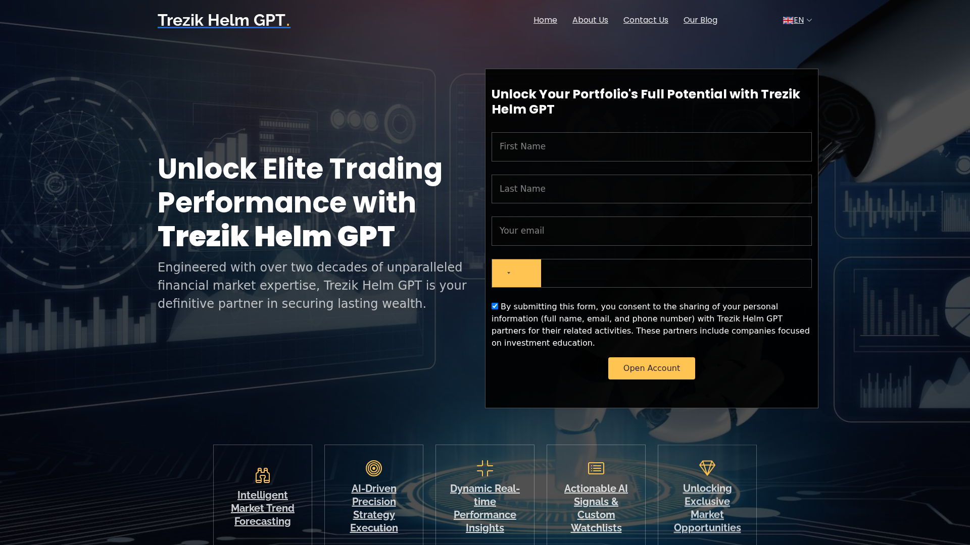 Screenshot of trezikhelmgpt-ai.com