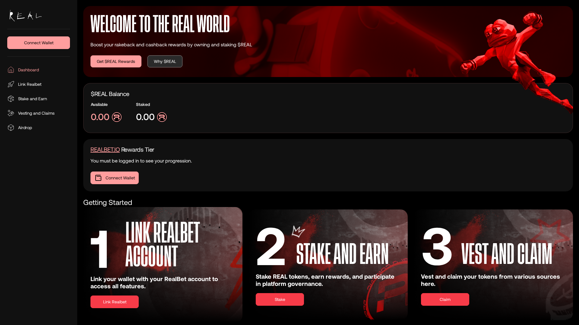 Screenshot of app.getrealtoken.io