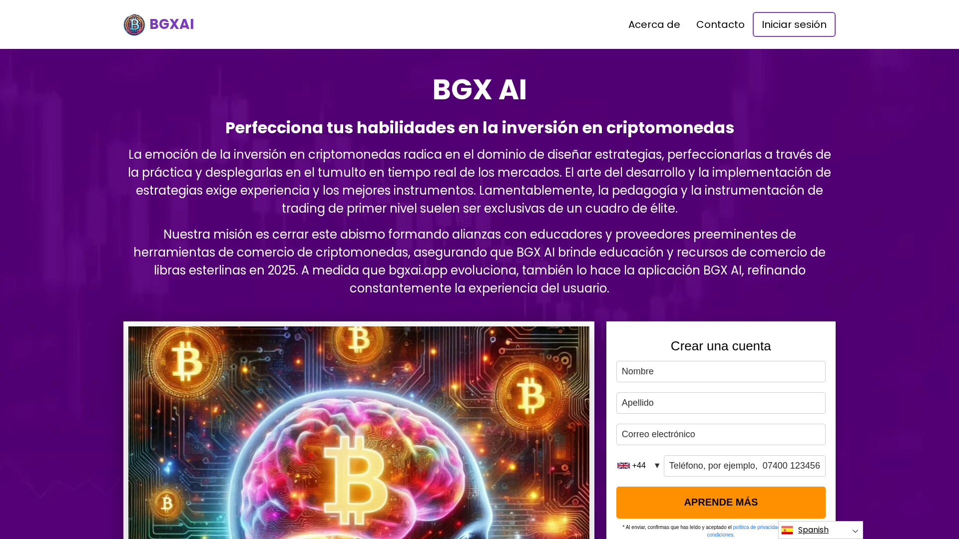 Screenshot of bgxai.app