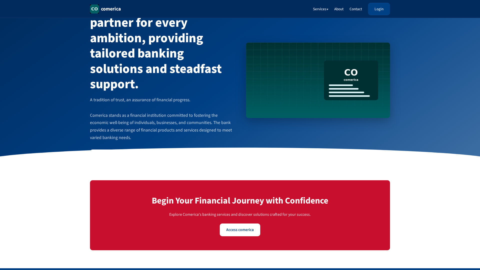 Screenshot of comericabank.group