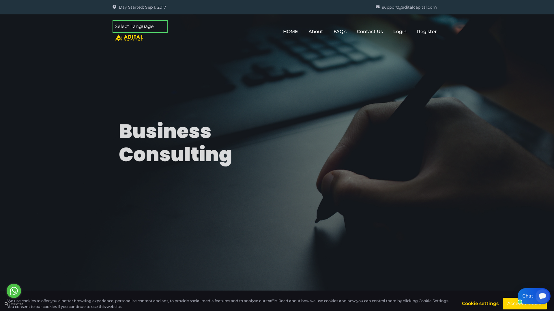 Screenshot of aditalcapital.com