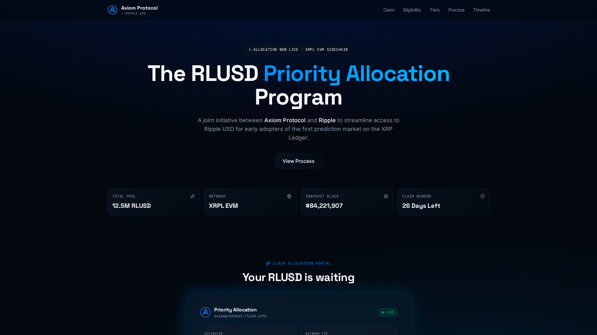 Screenshot of axiomprotocols-rlusd.info