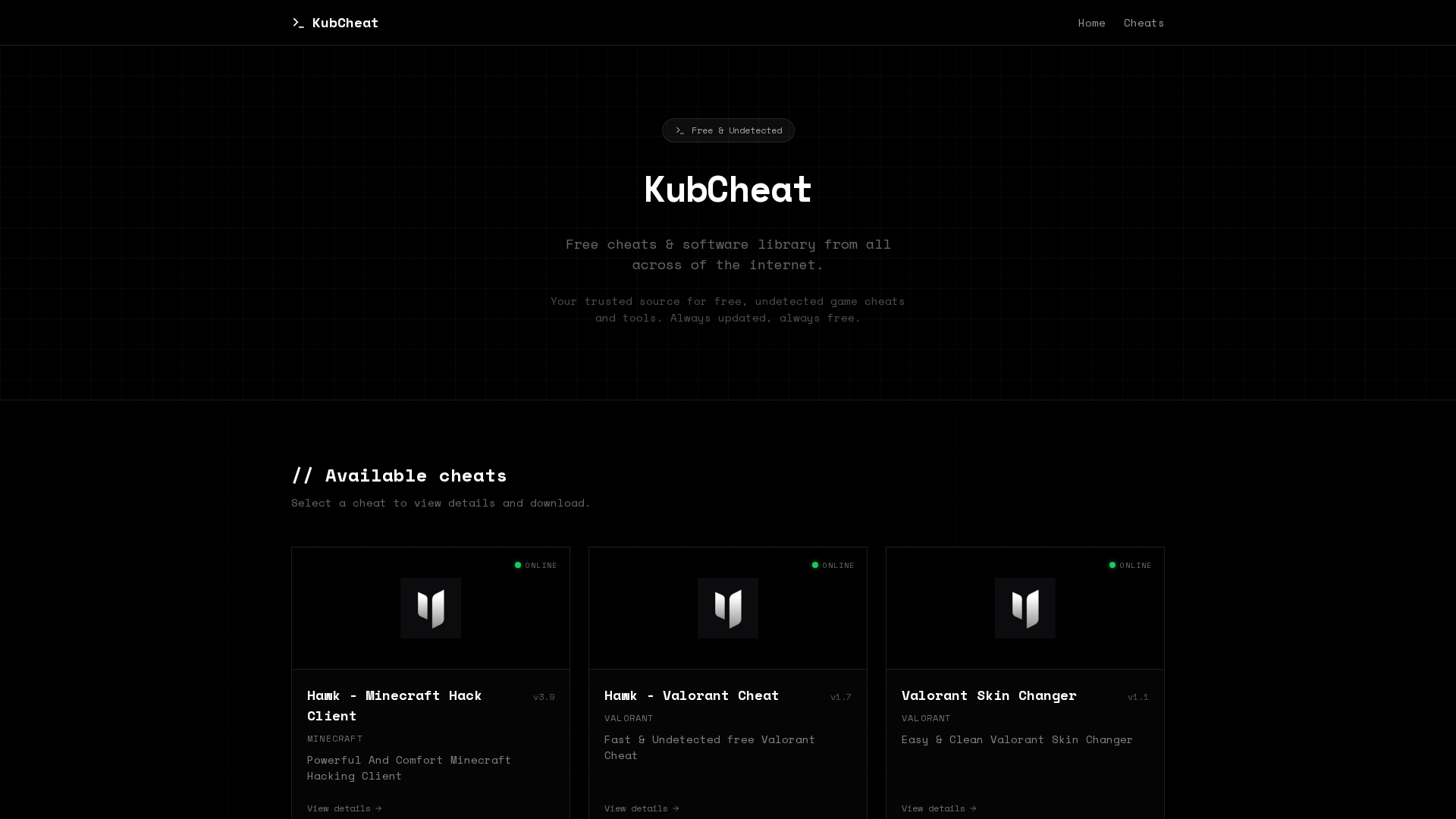 Screenshot of kubcheat.biz