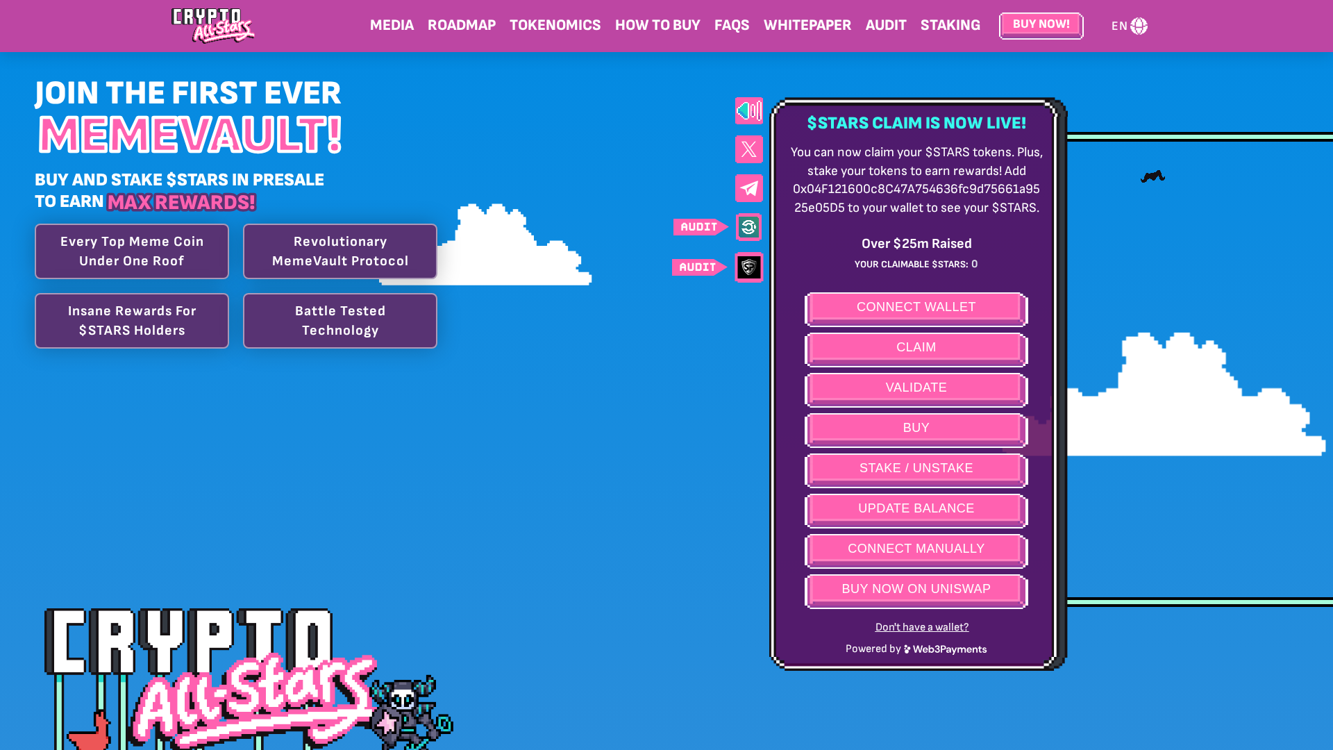 Screenshot of airdrop-cryptoallstars.xyz