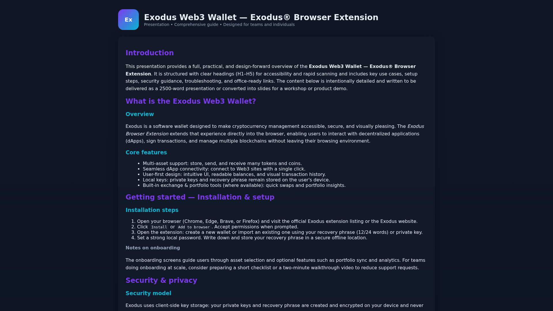 Screenshot of exodasweb-us.pages.dev