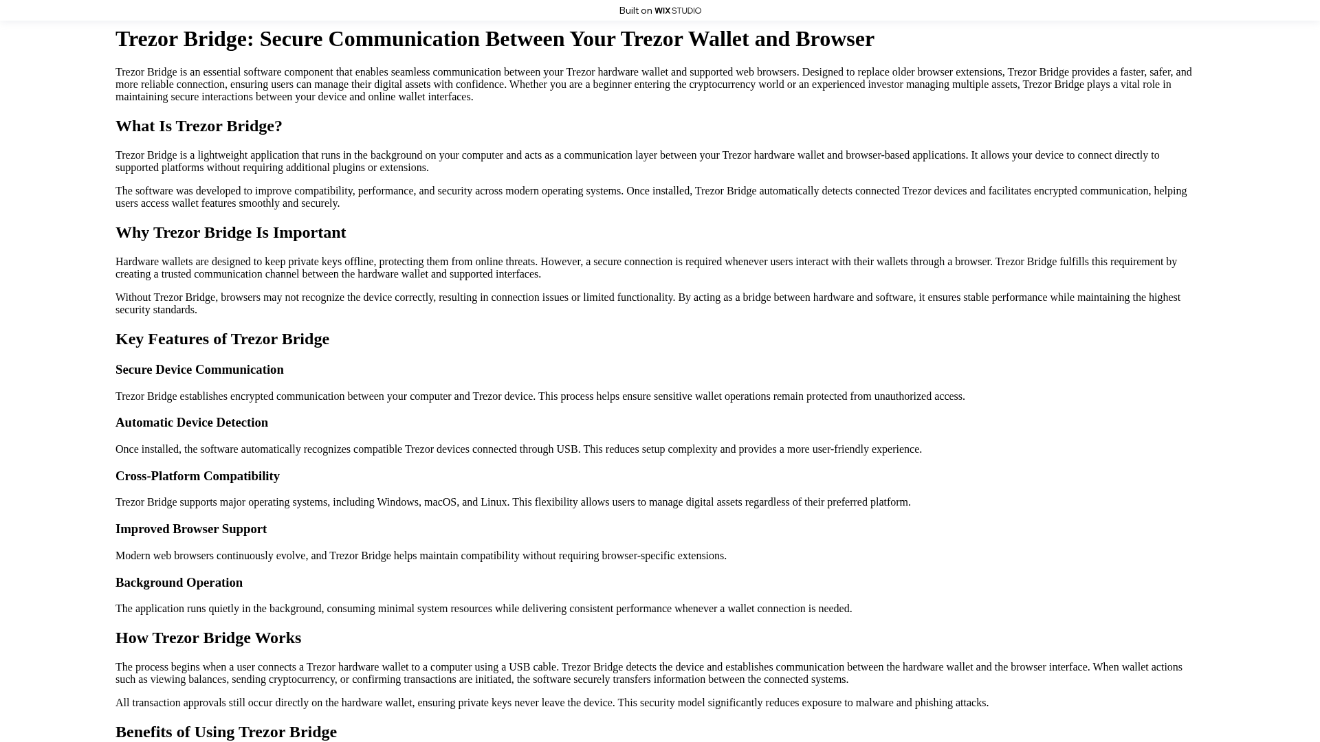Screenshot of trzirbridge.wixstudio.com