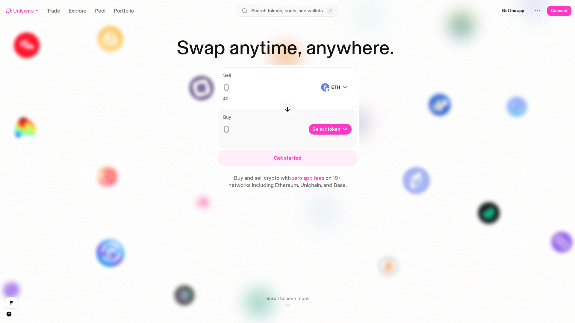 Screenshot of web-git-featwebearntdpdeposit-uniswap.vercel.app