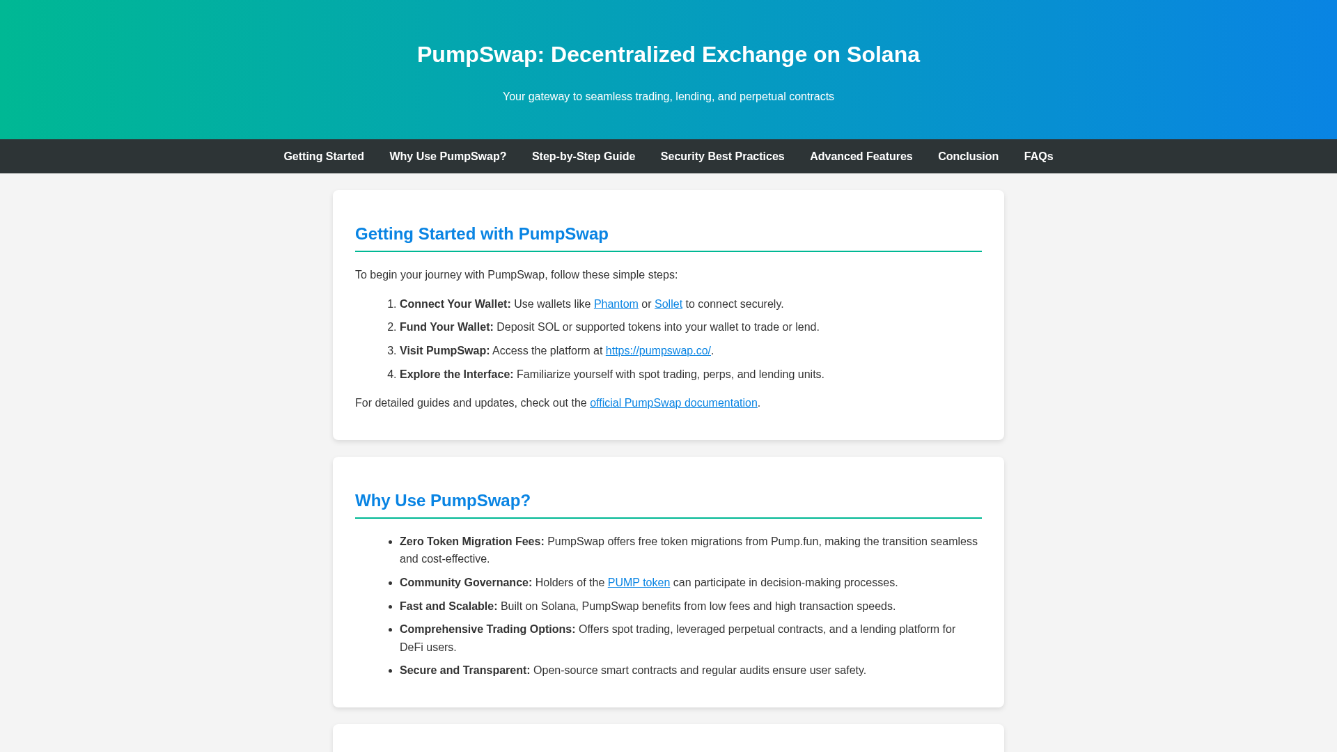 Screenshot of getting-started-pumpswap.pages.dev
