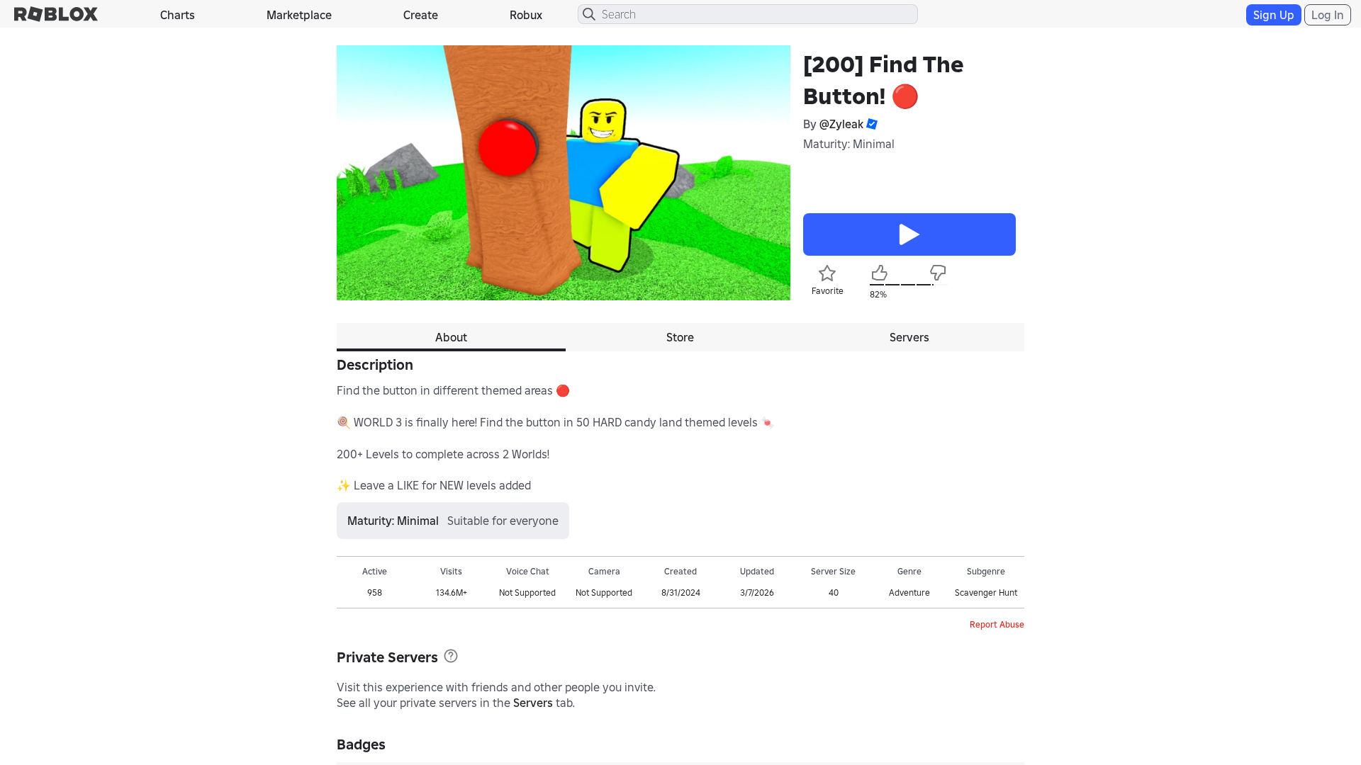Screenshot of www.roblox.com.mu