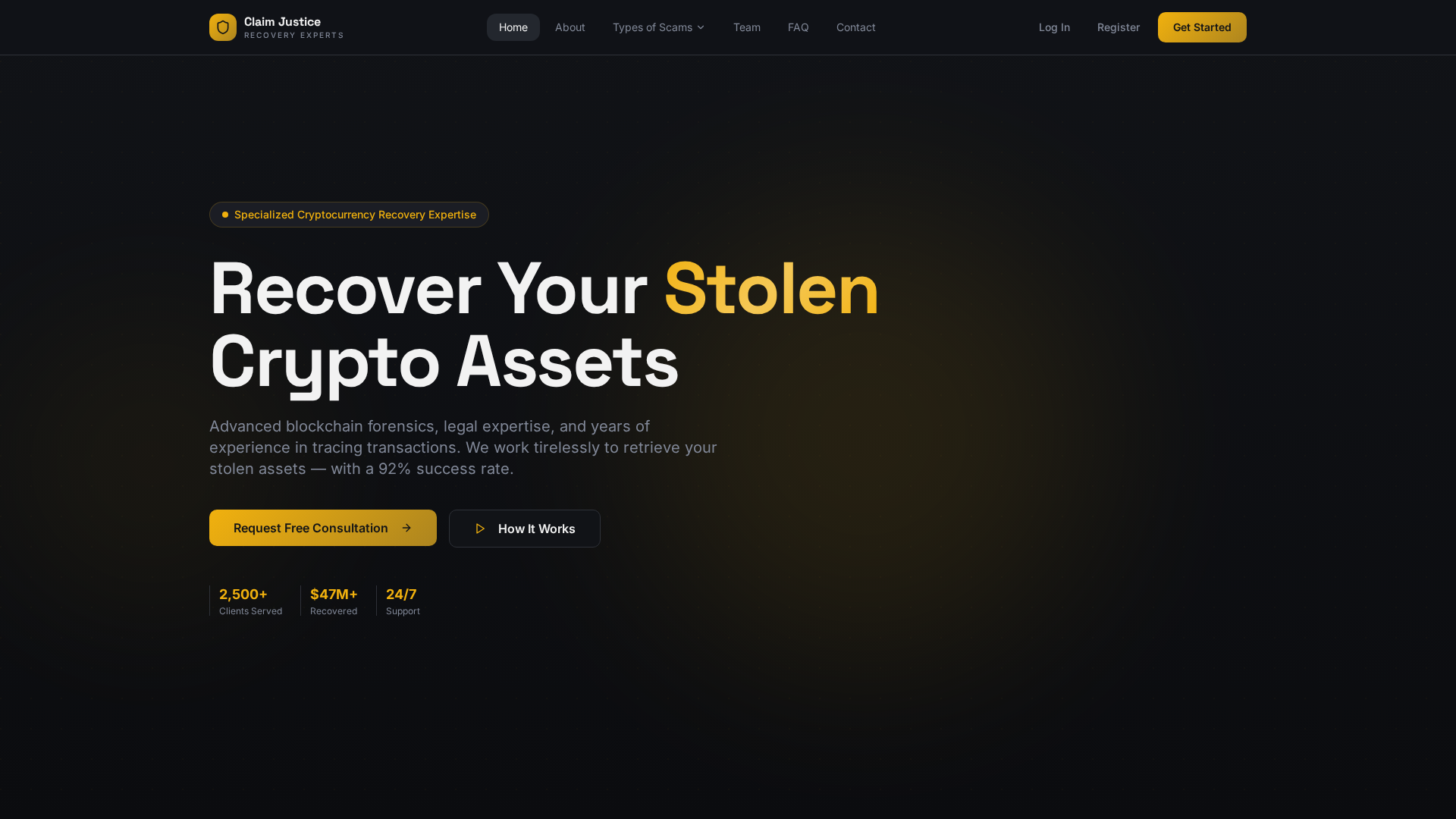 Screenshot of claimjustice.co