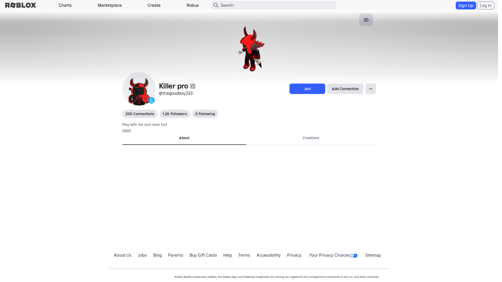 Screenshot of www.roblox.com.bi