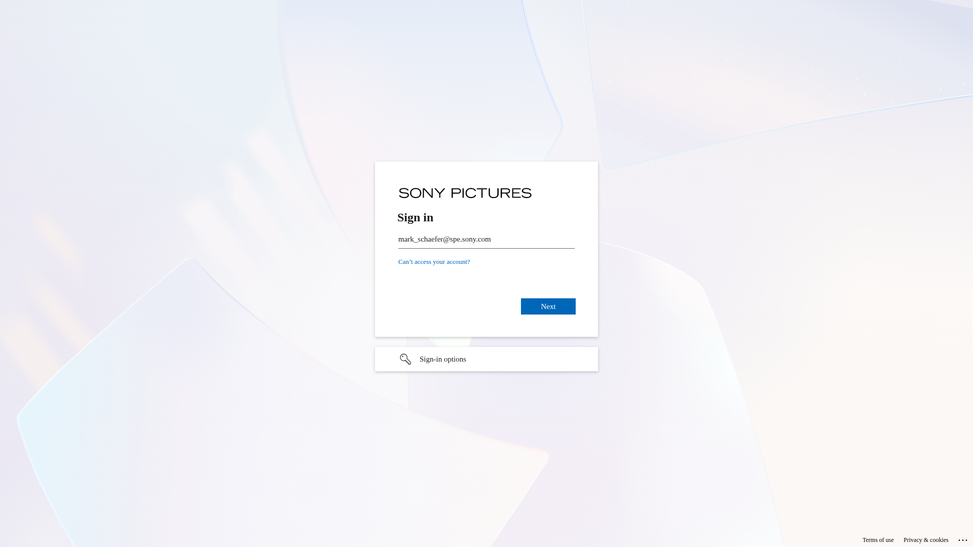 Screenshot of authentication.ms