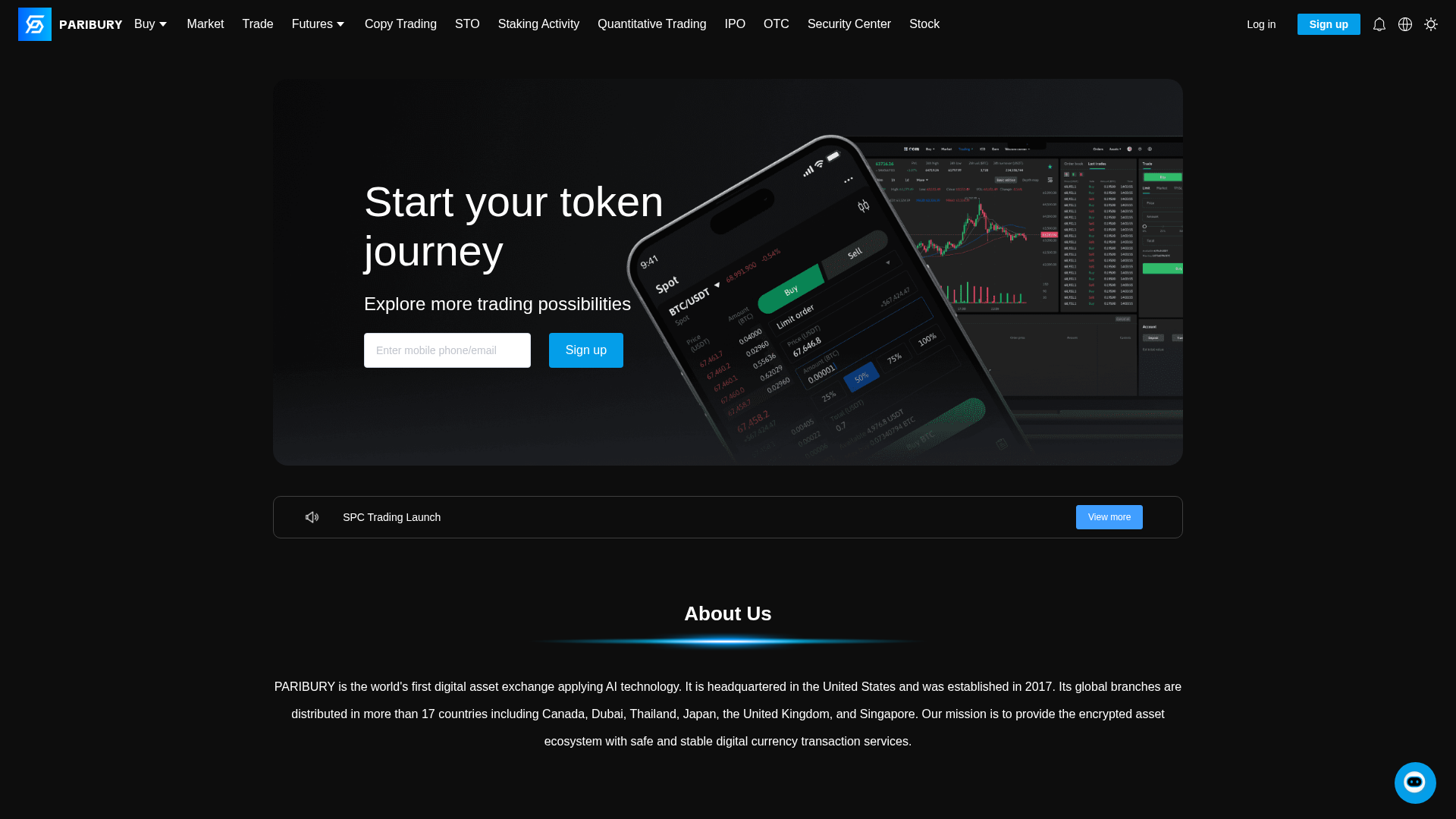 Screenshot of paribury.com