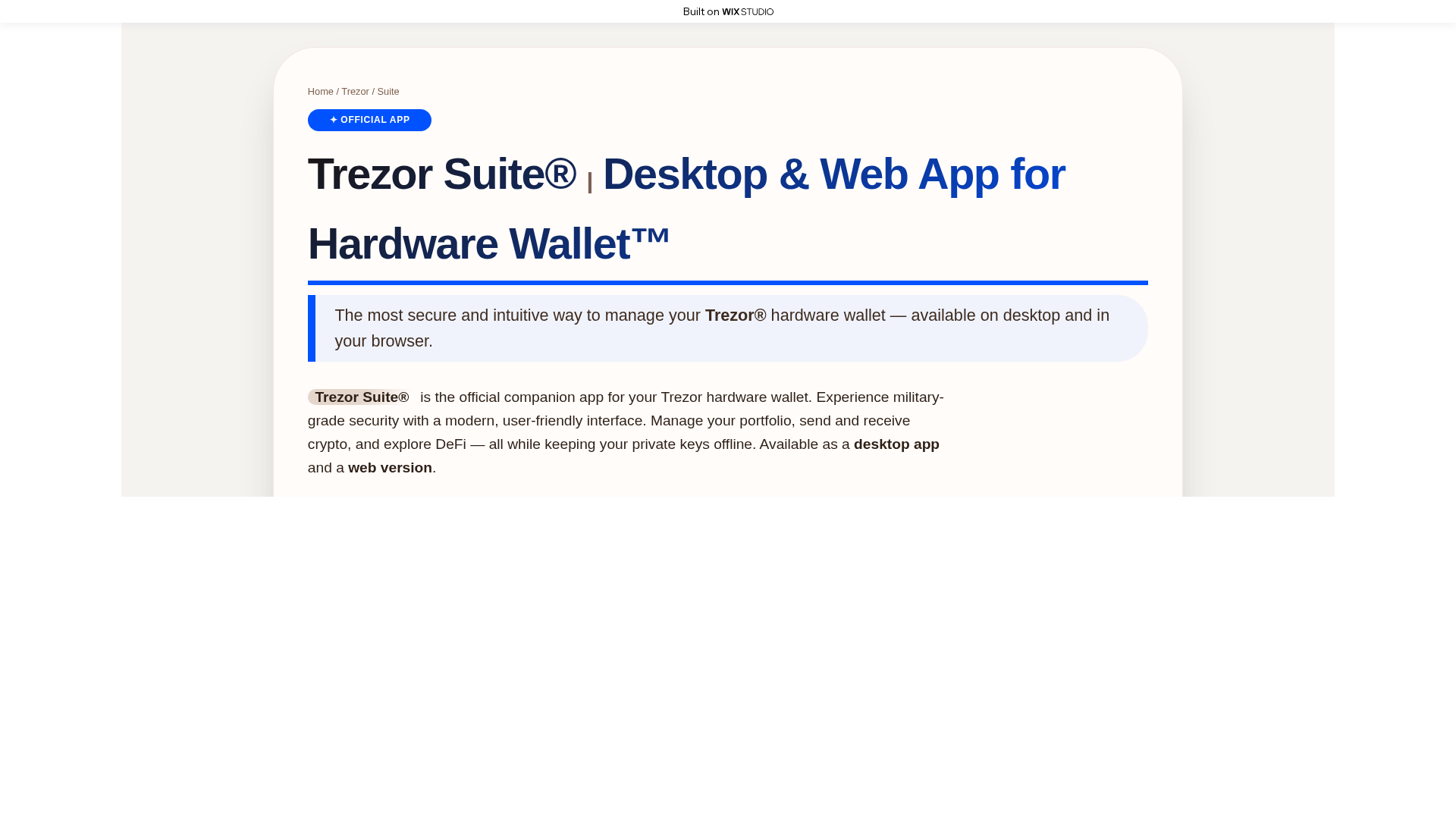 Screenshot of suiteapp-trzr.wixstudio.com