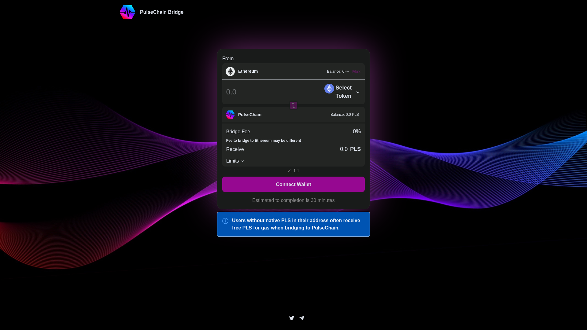 Screenshot of bridge.hexoacoin.com