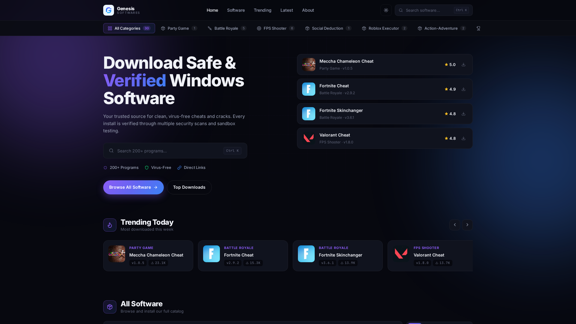 Screenshot of genesis-softs.com