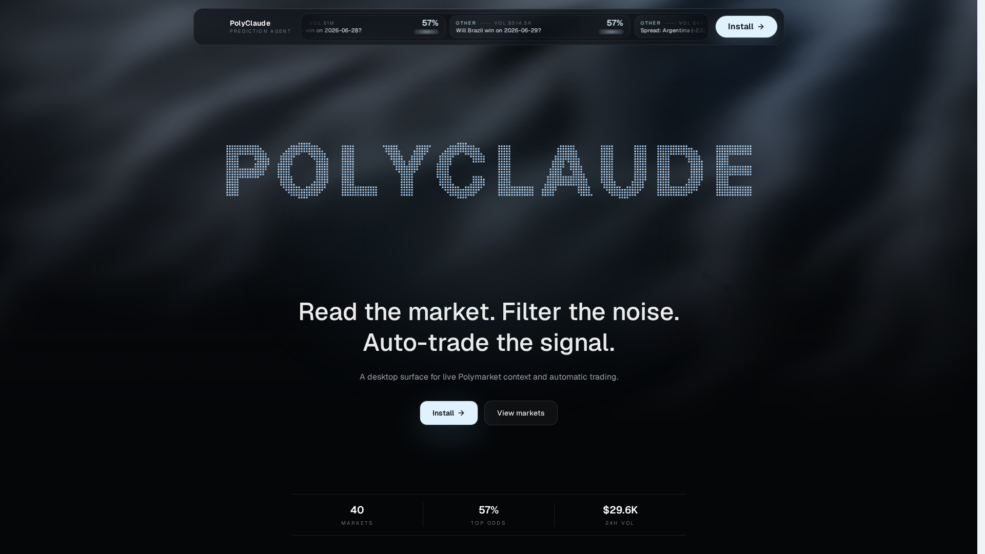 Screenshot of beta-polyclaude.xyz