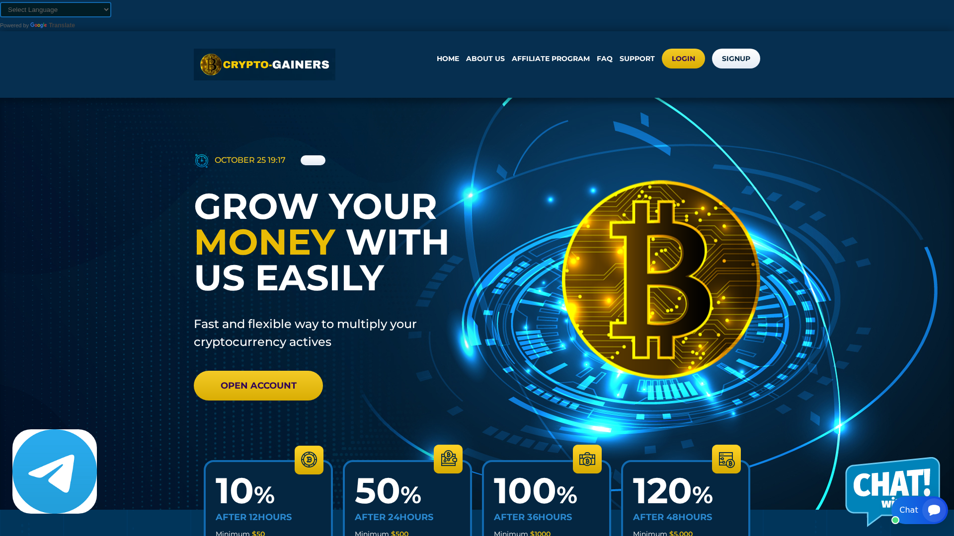 Screenshot of crypto-gainers.com