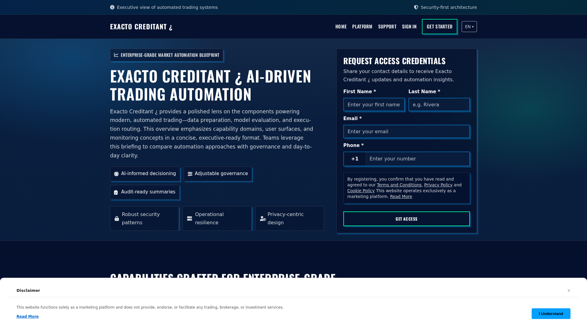 Screenshot of exactocreditant.click