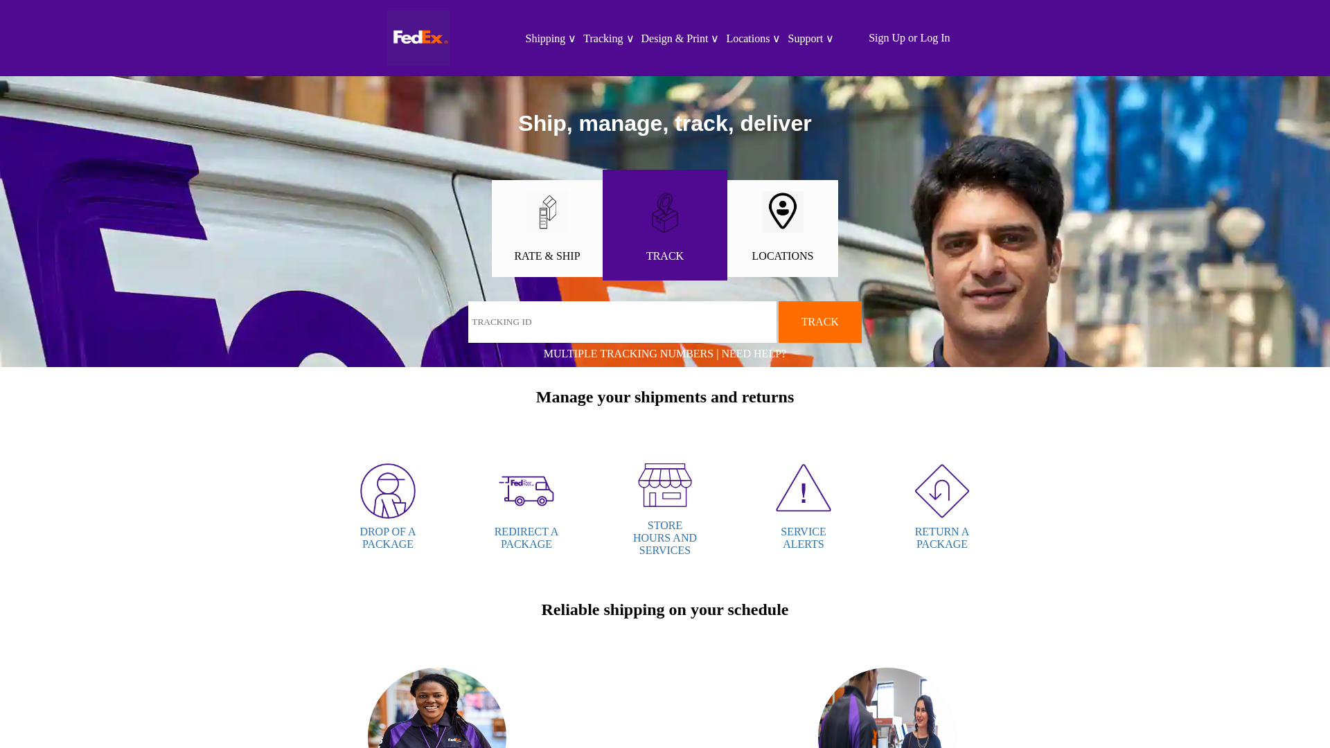 Screenshot of fed-ex.vercel.app