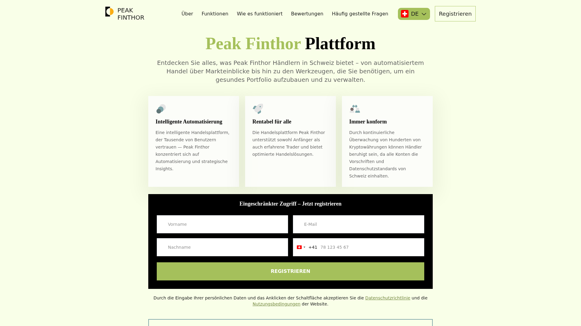 Screenshot of peak-finthor.com