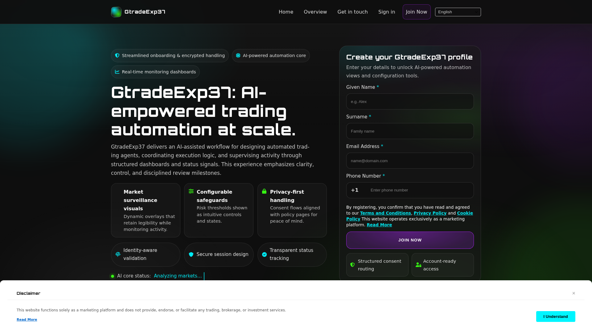 Screenshot of gtradeexp37.com