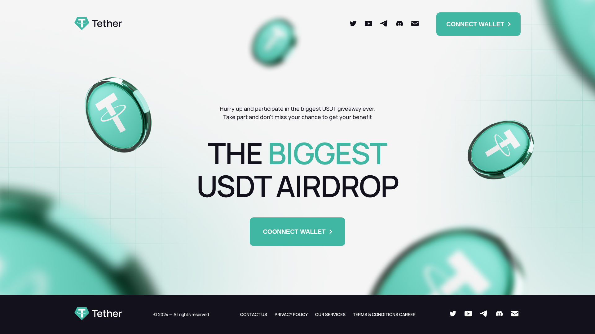 Screenshot of airdrop-tether.com