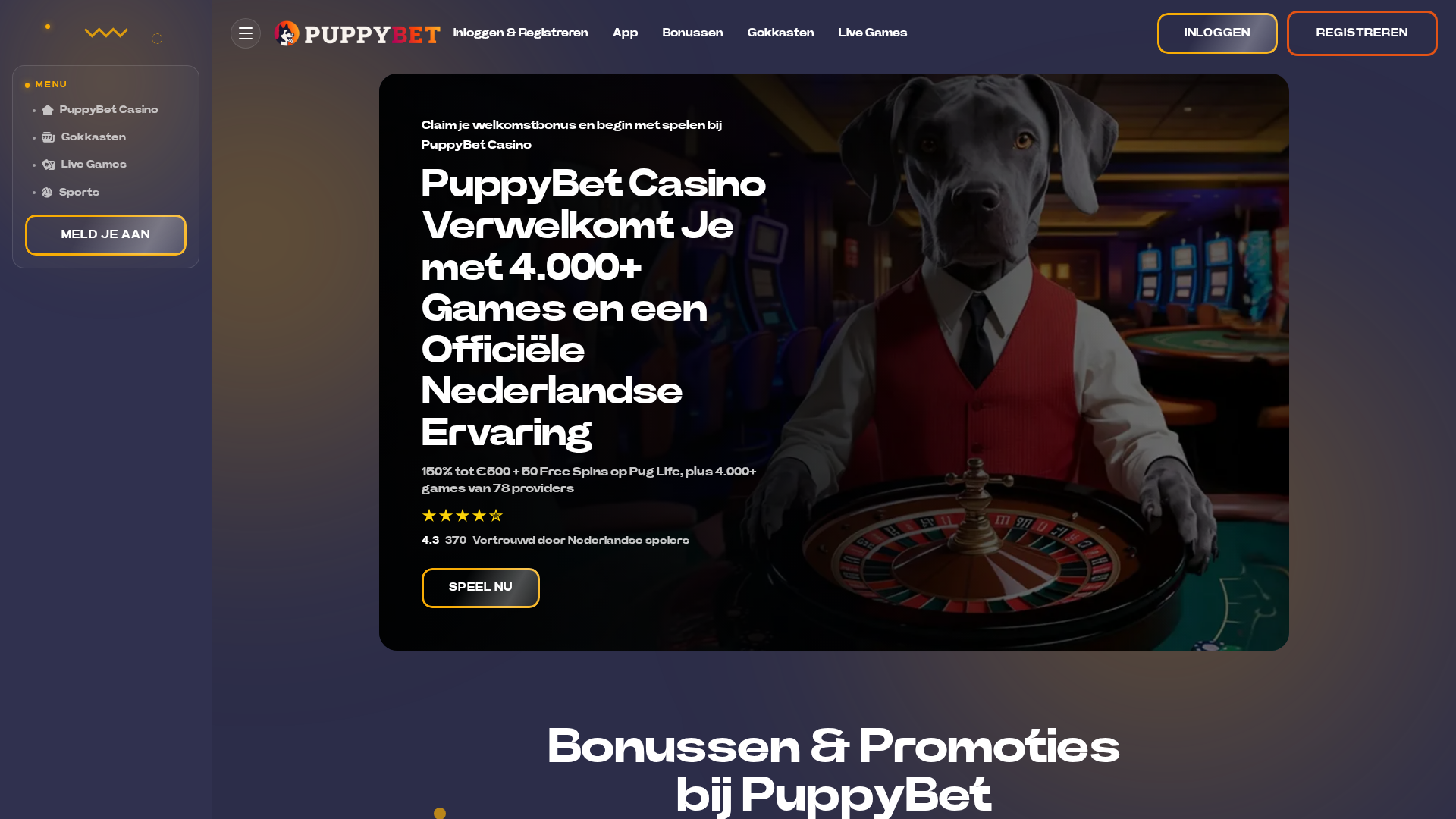 Screenshot of puppybet-nl.net