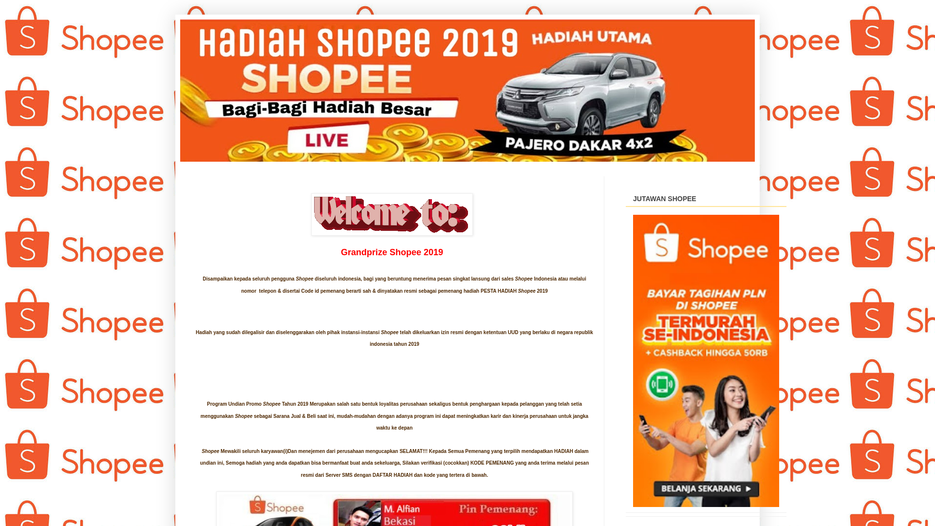 Screenshot of www.shopeejkt211.blogspot.com