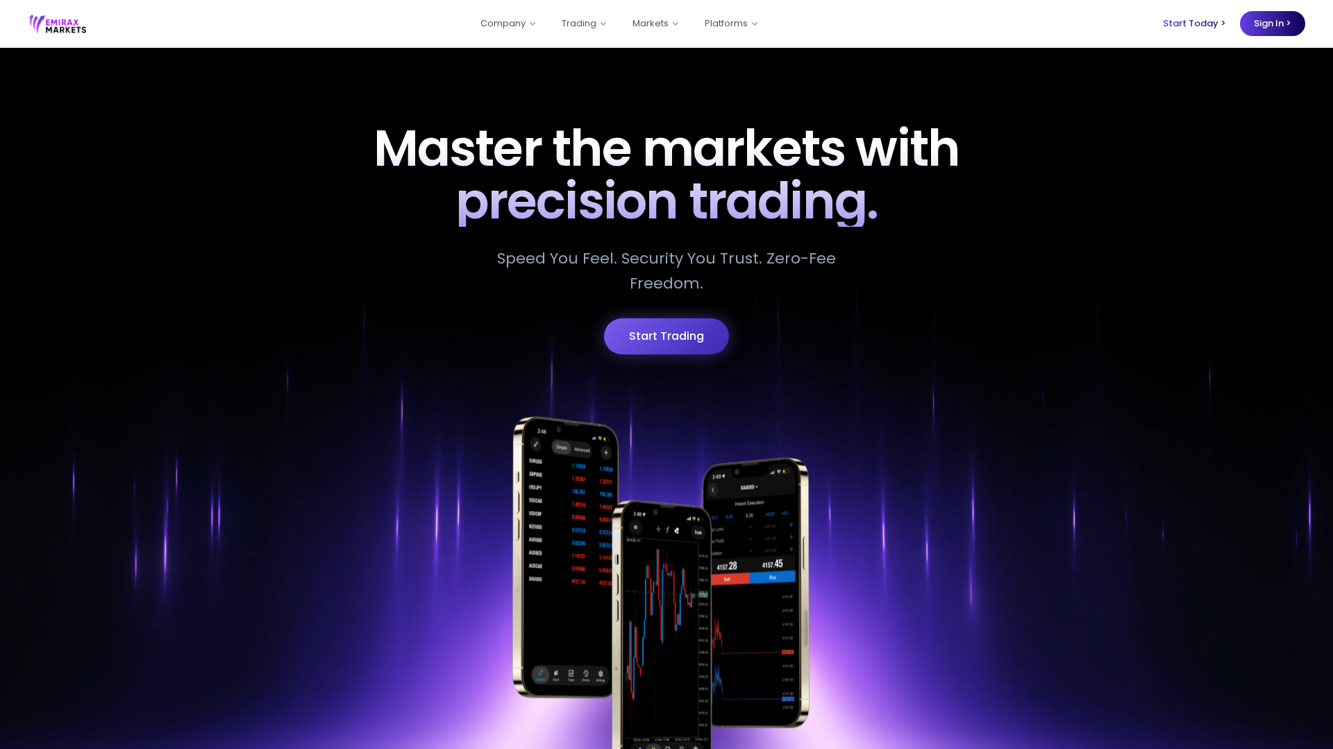 Screenshot of emiraxmarkets.com