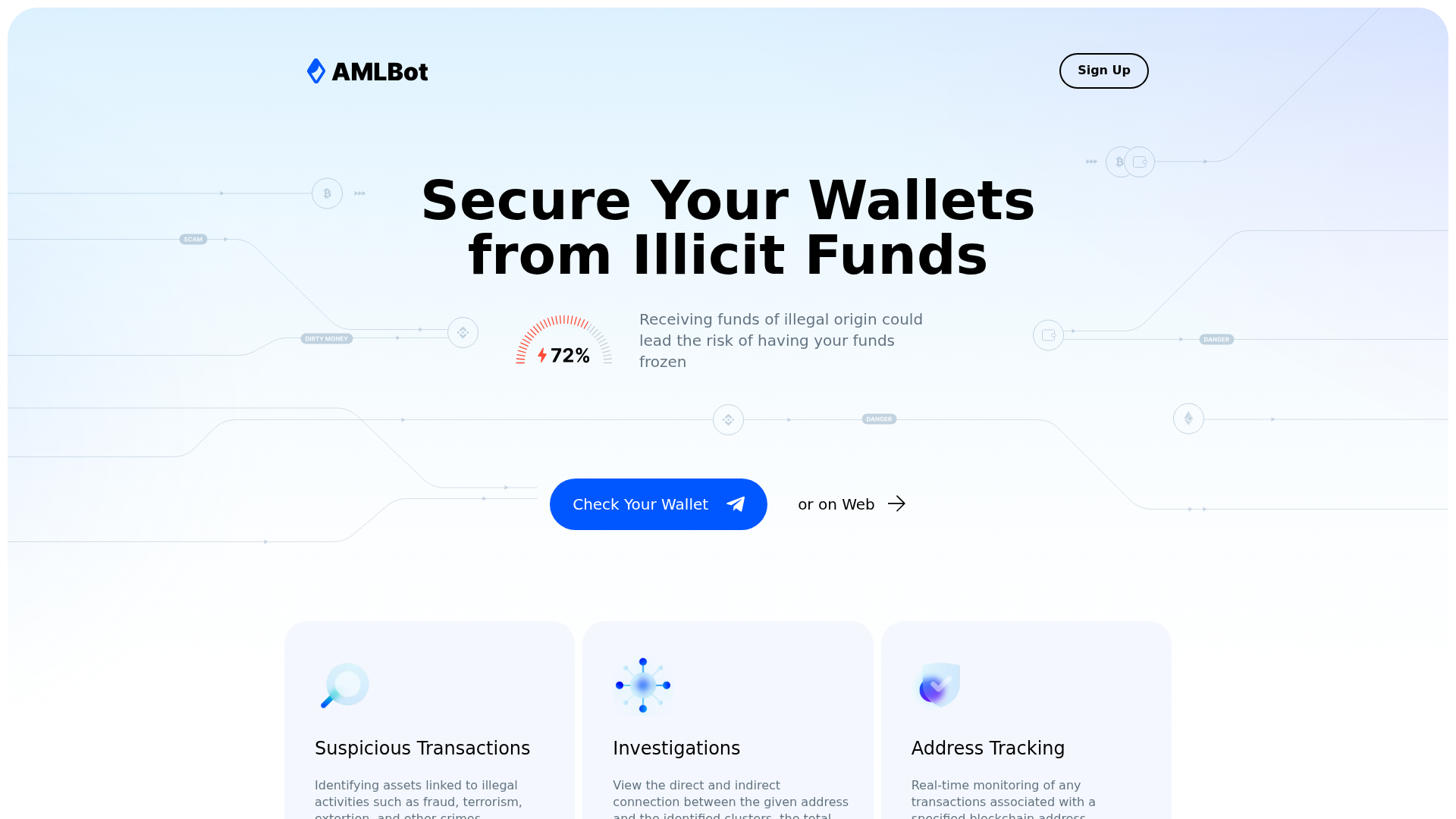 Screenshot of amlbot-crypto.one