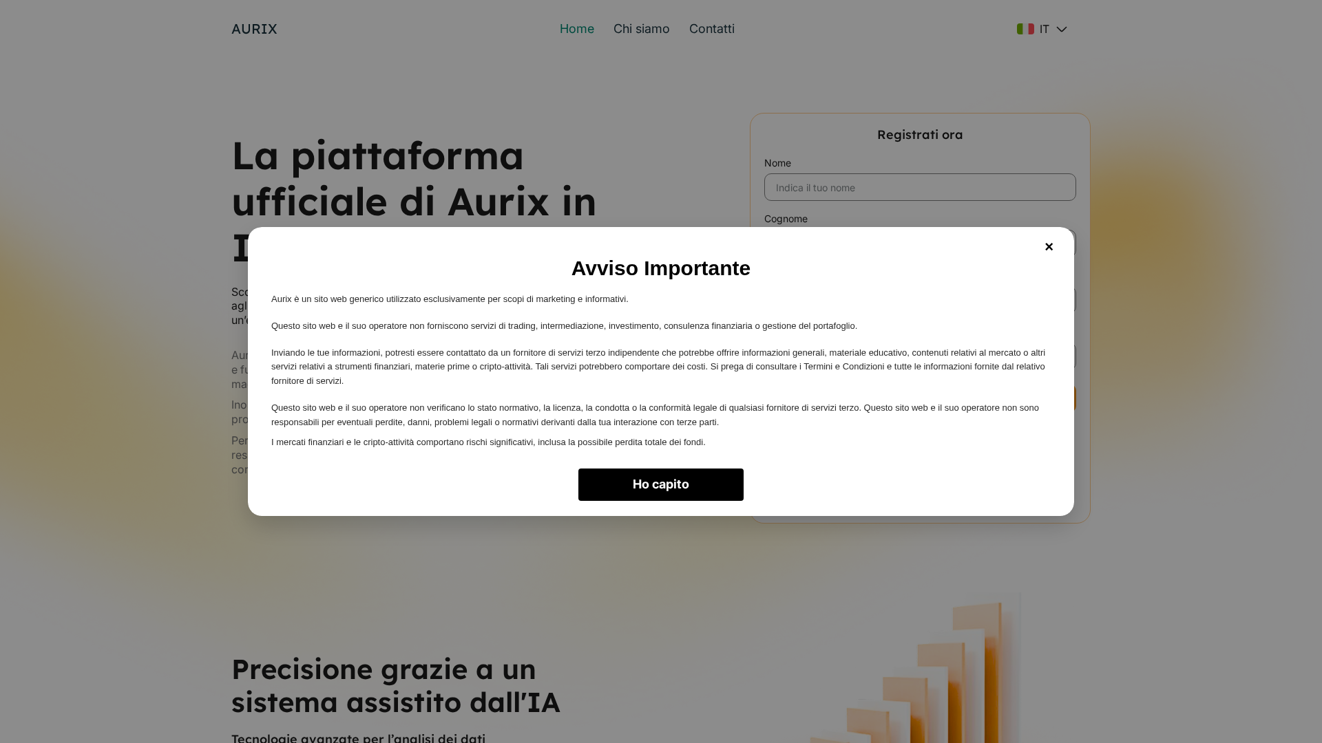 Screenshot of aurix-ai-it.live