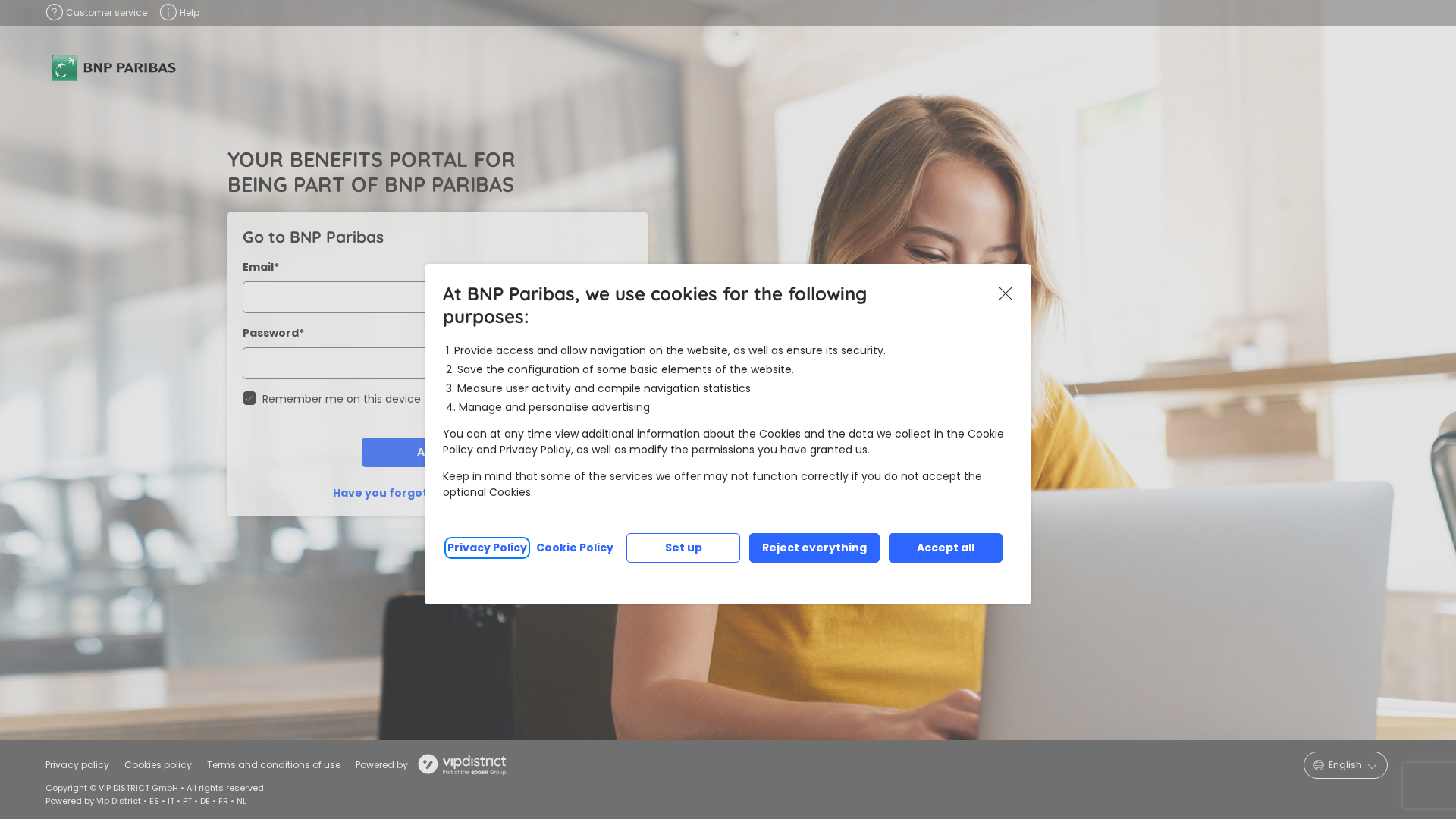 Screenshot of bnpparibas.mitarbeitervorteile.de