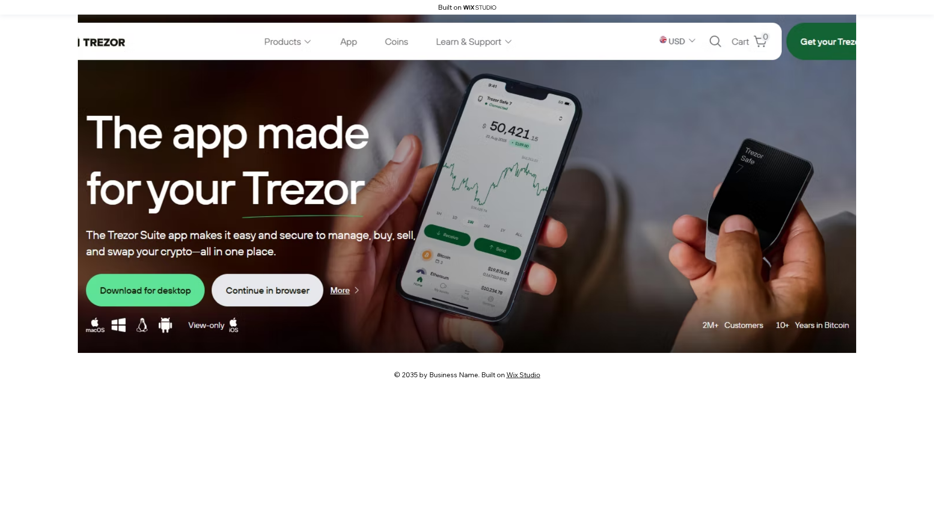 Screenshot of homepage-bridgeus.wixstudio.com