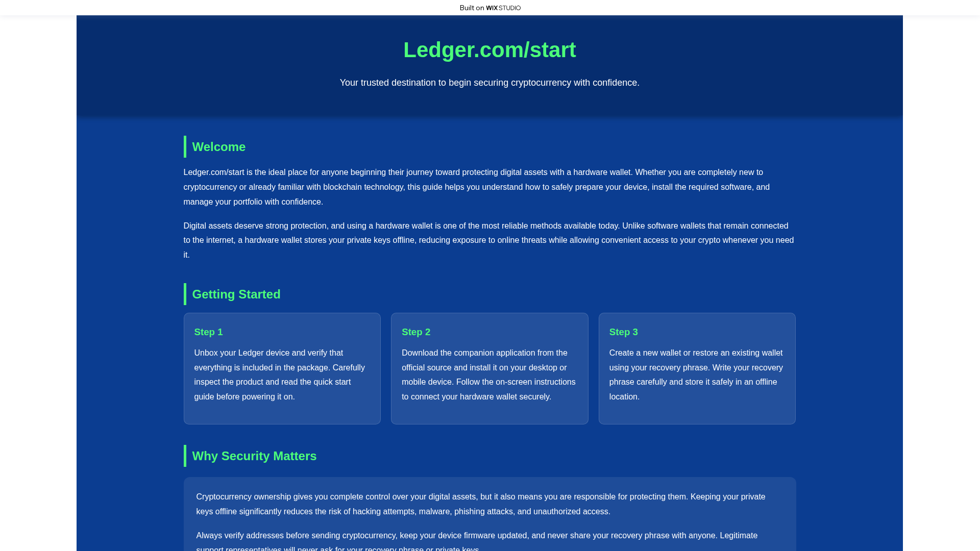 Screenshot of ledzrappstartcdn.wixstudio.com