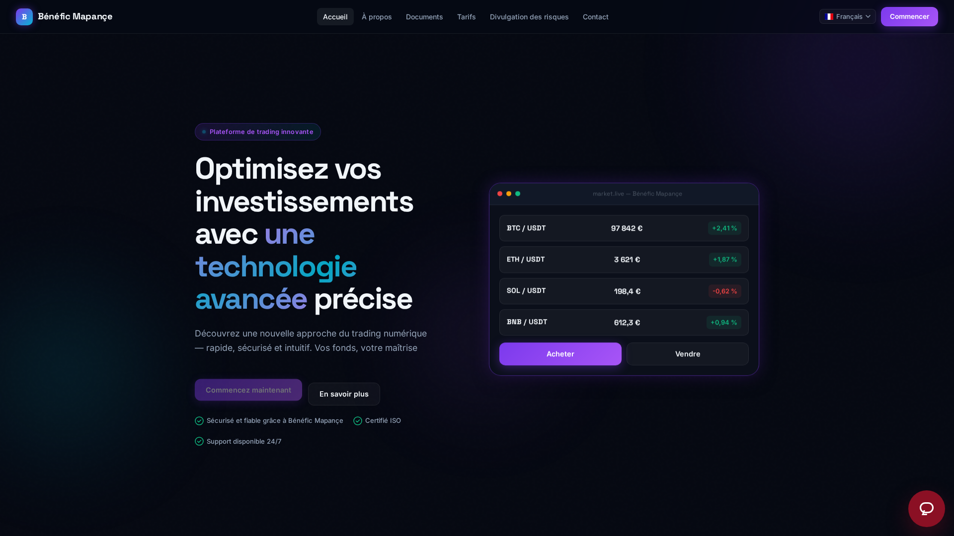 Screenshot of beneficmapance.capital